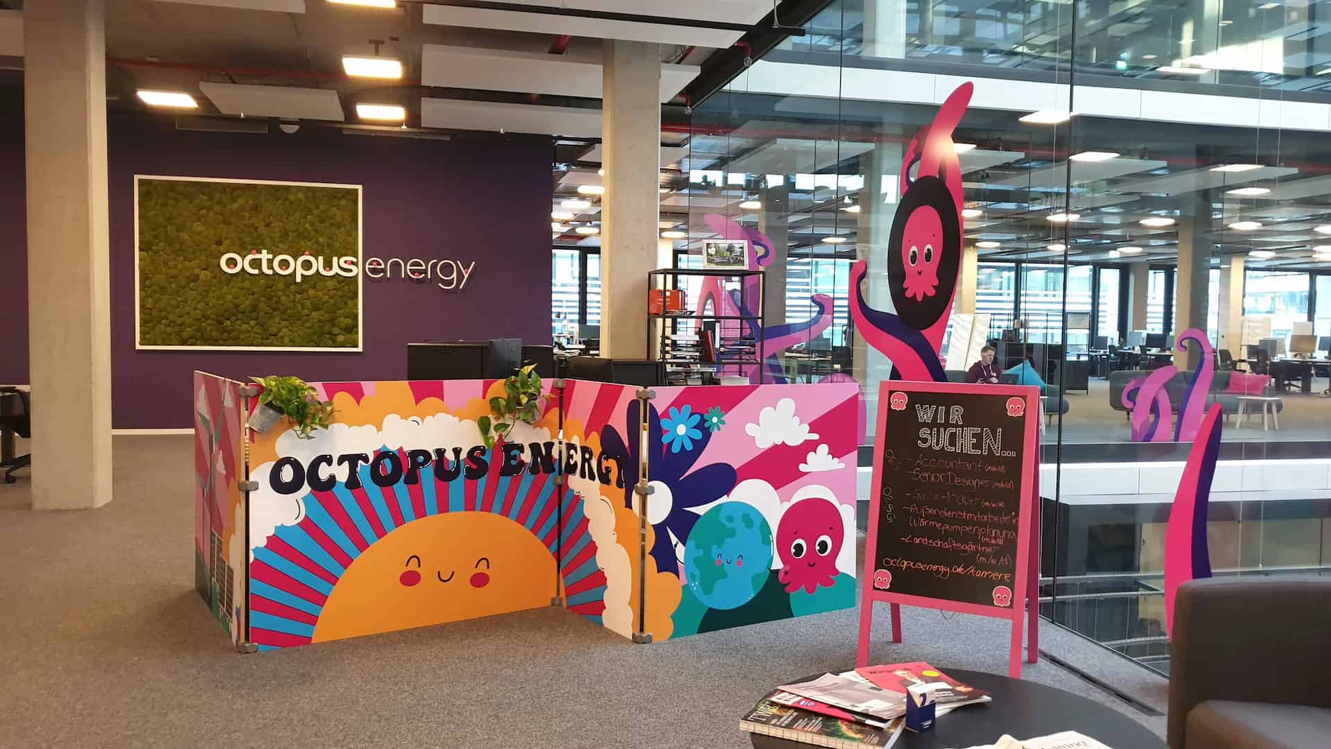 Eingangsbereich des Octopus Energy Germany Büros in München
