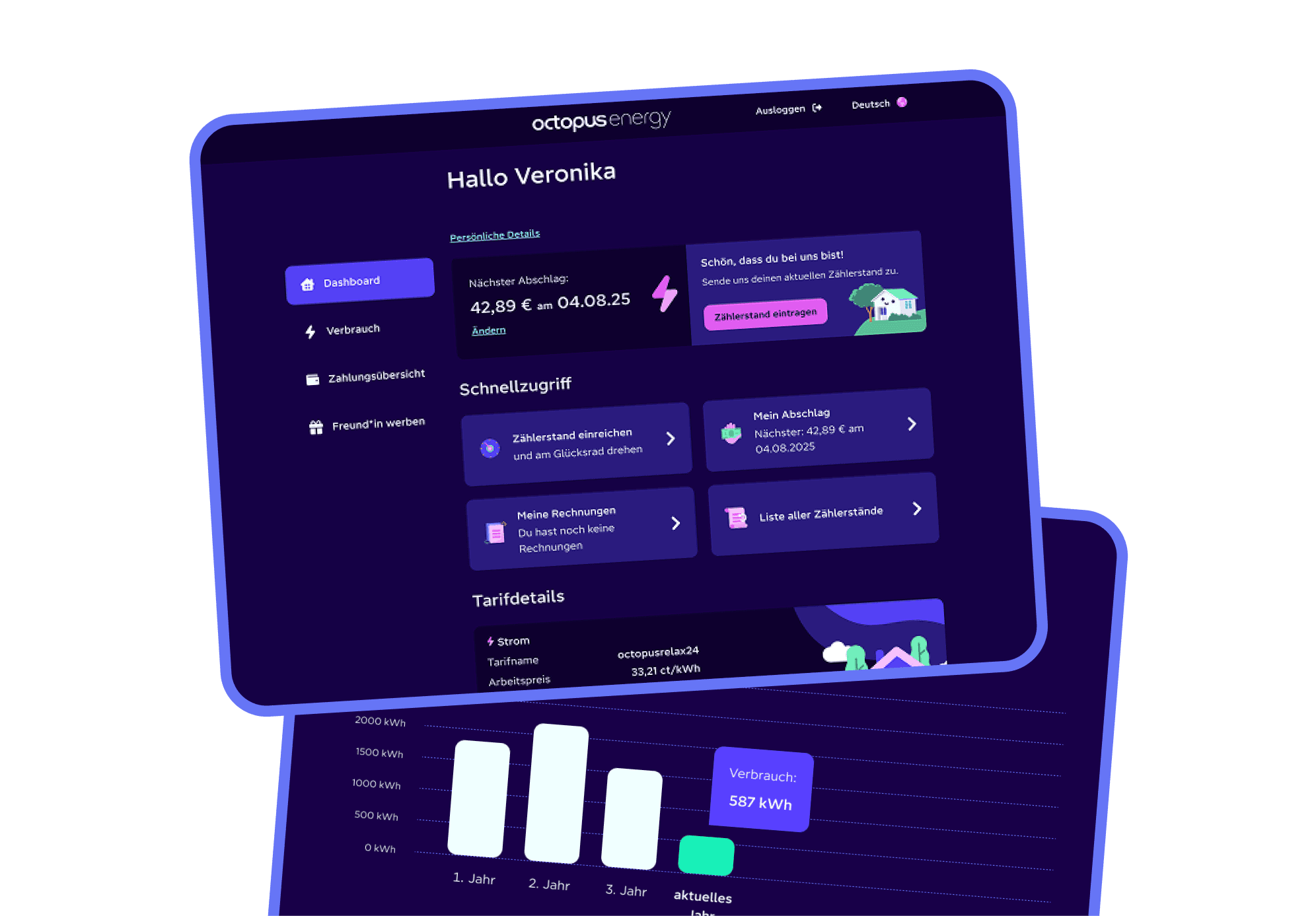 Das Octopus Energy Dashboard
