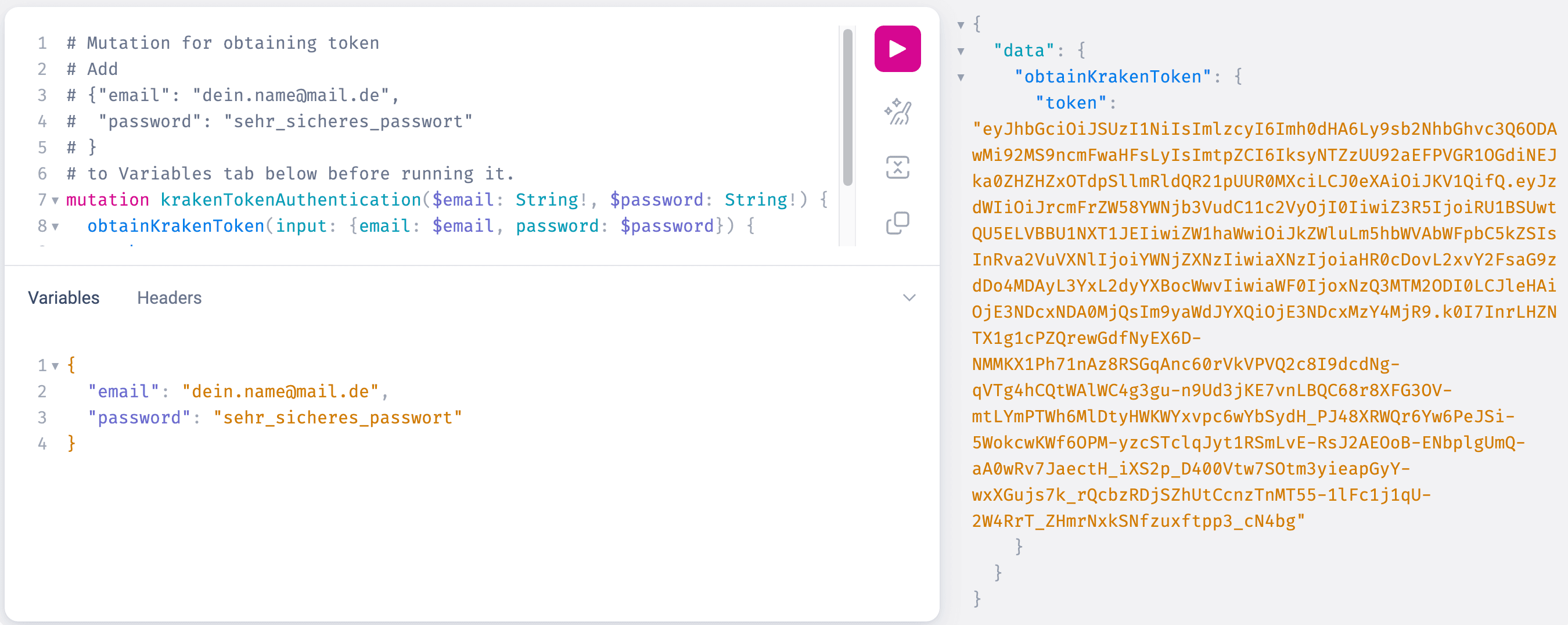 API für dynamicOctopus