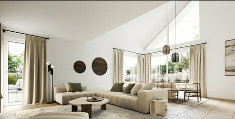 Modern eingerichtetes Wohnzimmer